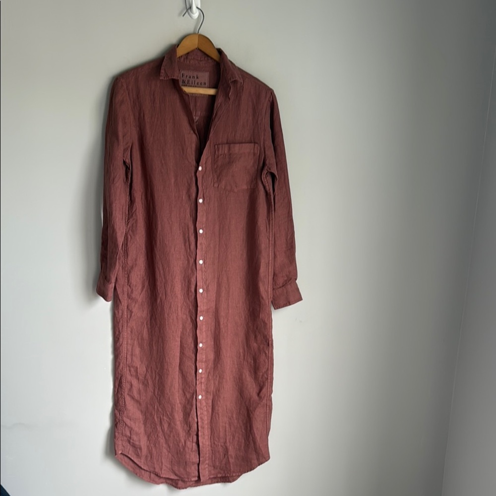 Frank & Eileen | Rory Linen MIDI Dress | Rose | XXS